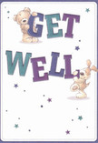 Glowing with cheerful optimism, this illustrated get well card radiates the kind-hearted energy of Paddington. An adorable teddy bear and a playful puppy leap forward, joyfully engaged with large, colourful letters spelling out 'Get Well,' their exuberant poses infusing the card with life and compassion. Hues of indigo and teal in the text stand strong against a creamy, sunlit background, delicately reminiscent of spring mornings along the Regent's Canal. Clusters of whimsical stars scatter across the scene in shades of blue and purple, evoking the promise of brighter days ahead. The texture of the animals' fur is rendered with such softness that you can almost sense the comfort of a loving hug-just like the effect of receiving a beautiful bouquet arranged by a skilled local hand. For someone on the mend in Paddington, this card becomes more than a message; it is a gentle, heartfelt embrace delivered with all the care and artistry that Paddington Flowers provides, comforting and uplifting as only genuine gestures from your own neighbourhood can be.
